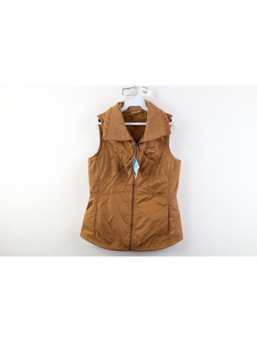 Deadstock Vintage Y2K Columbia Womens XS Spell Out Quilted Fleece Vest Jacket